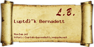 Lupták Bernadett névjegykártya