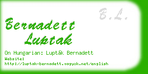 bernadett luptak business card